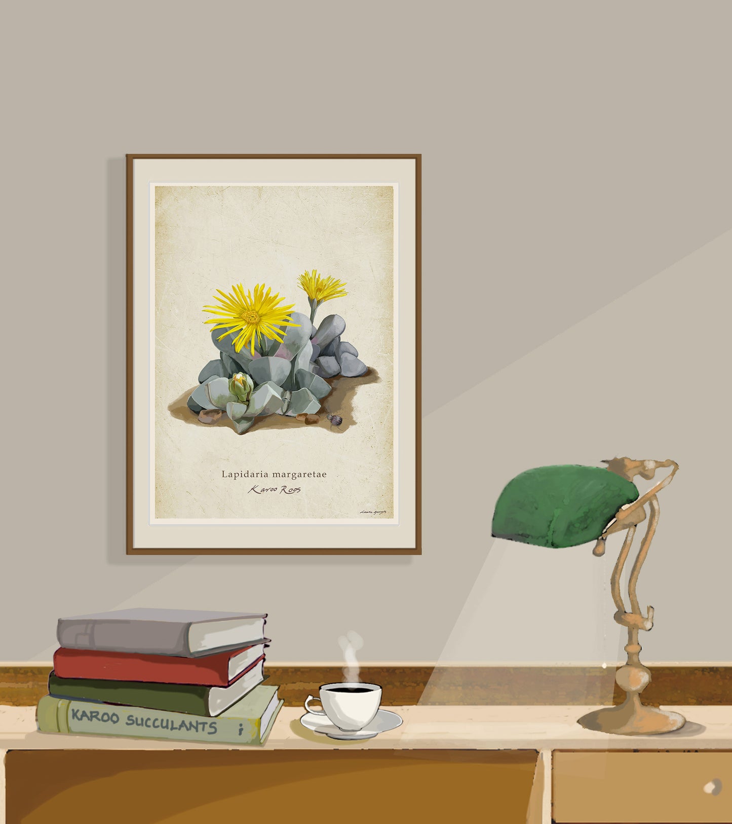 Karoo Roos on a Vintage Background